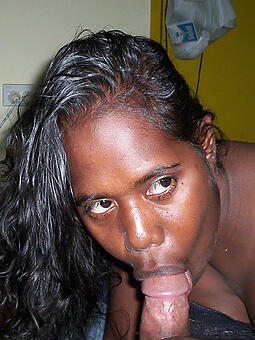 hot ebony milf blowjob at near a downcast striptease