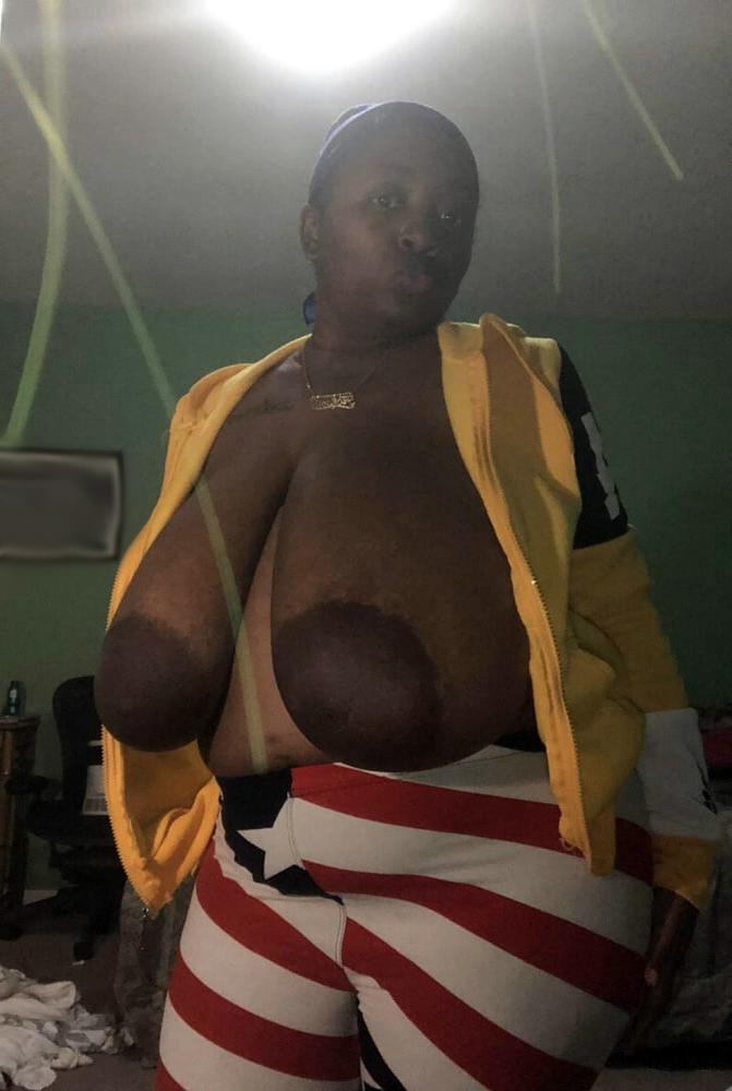 Ebony Saggy Tits